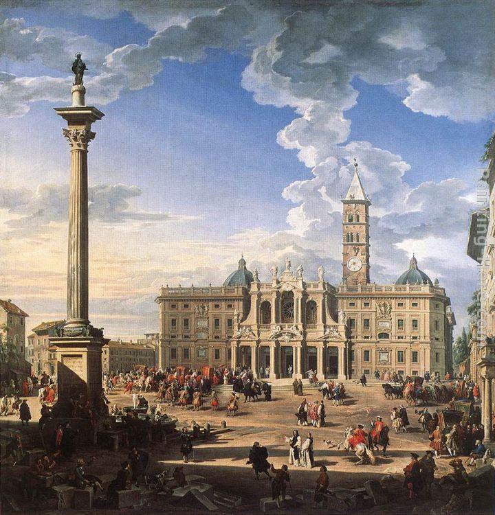 Giovanni Paolo Pannini The Piazza and Church of Santa Maria Maggiore